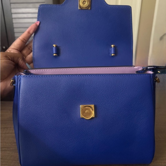Versace Blue Leather Handbag - Picture 5 of 8